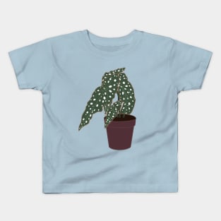 Begonia Maculata Plant – Purple Pot Kids T-Shirt